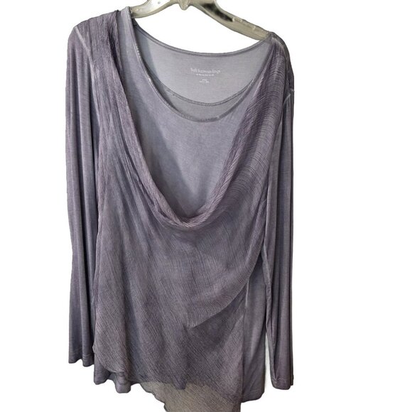 Soft Surroundings Silk Overlay Blouse - Dusty Purple - sz L - Picture 1 of 4